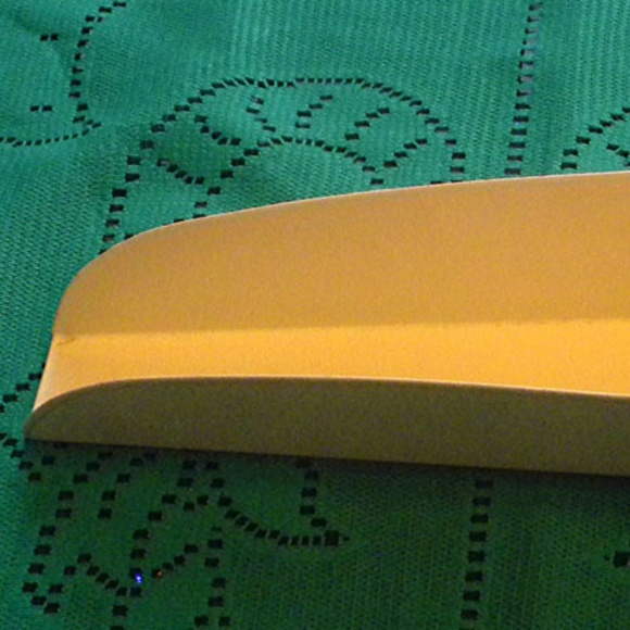 Vintage Tin Scoop Oblong shape tan  7 inches Long - Picture 4 of 6